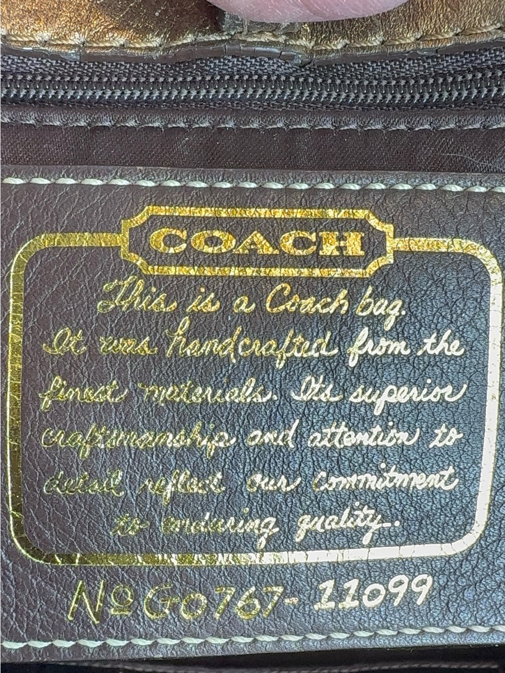 COACH SIGNATURE STRIPE TOTE BAG, METALLIC BRONZE STRIPE - Picture 16 of 16